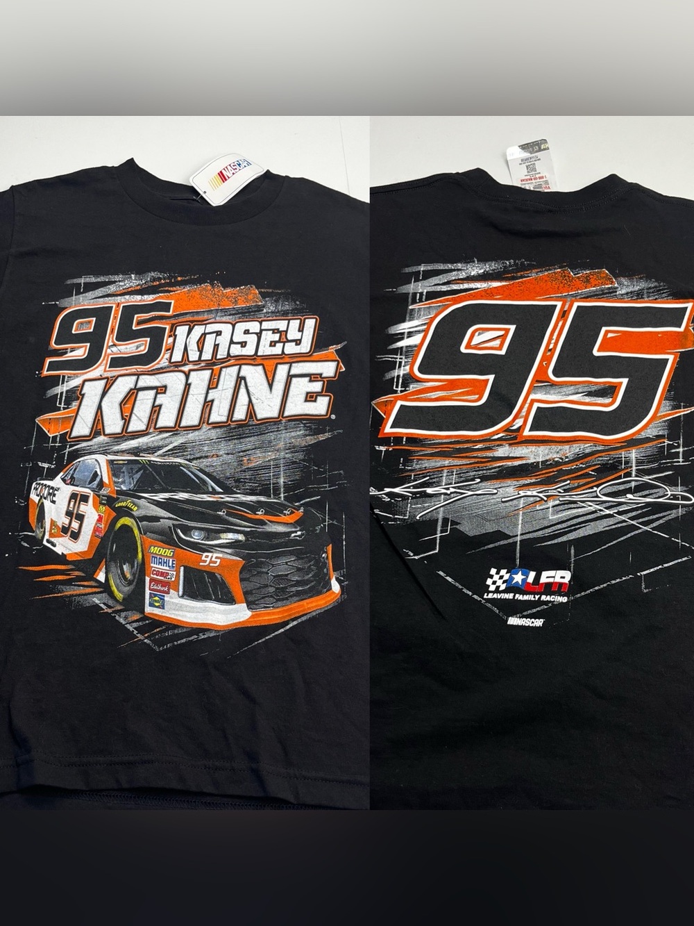 Kasey Kahne 95 NASCAR Racing Black Short Sleeve Shirt Adult Small Leavine NEW